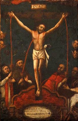 Preciosisima sangre de Cristo, Anonimo, Oleo sobre tela, 40 X 26 cms, Siglo XVII- XVIII.jpg